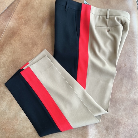 ⭐️⭐️⭐️SOLD ⭐️⭐️⭐️ Burberry Lottie Colorblock Grain de Poudre Wool Trousers - Picture 6 of 17